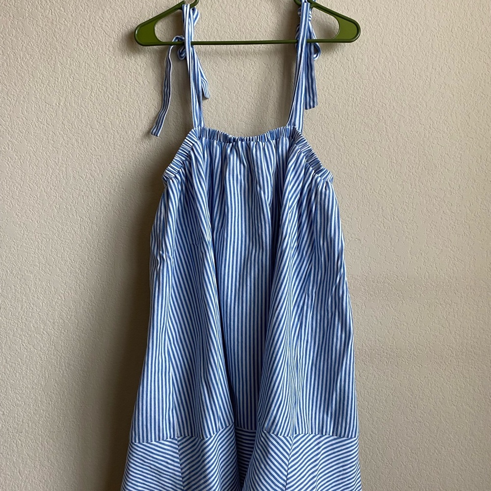 Tuckernuck English Factory Blue and White Striped Sundress